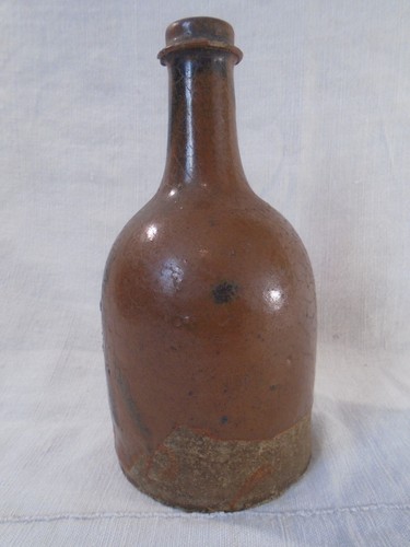 Ancienne bouteille terre cuite - bouteille,
