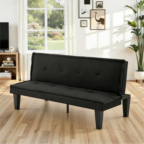 Gewnee black futon - black, 62.99"