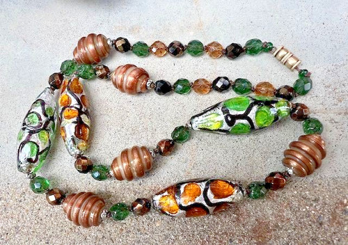 Collier ancien perles - , verre
