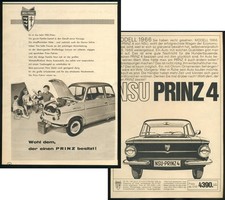 5 NSU - PRINZ Newspaper Advertisements 1950-1960s → Car Advertising / Advertising