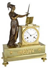 ATHENA fireplace clock empire clock bronze cartel clock antique pendulum clocks