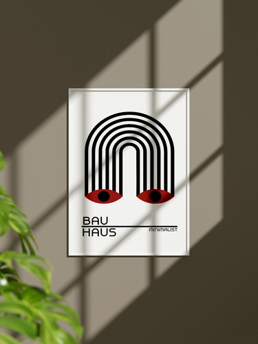 Affiche bauhaus minimaliste - affiche,