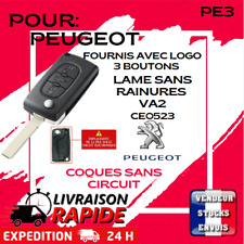 Coque Clef Boitier Peugeot Coffre 207 307 308 407 607 PARTNER RCZ CE0523 / VA2
