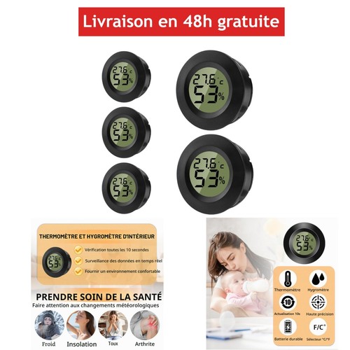 Hygromètre numérique rond - ,