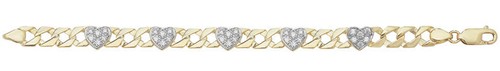 9ct bébé coeurs maille - bébé,