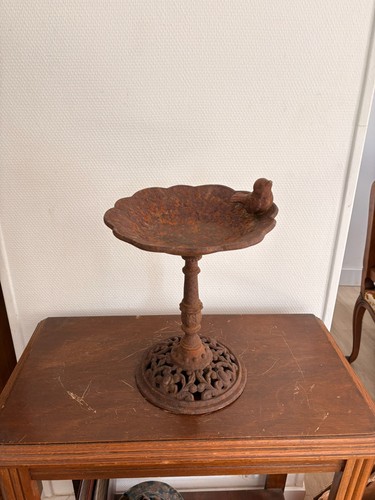 Bain oiseaux sur pied fonte - bain,