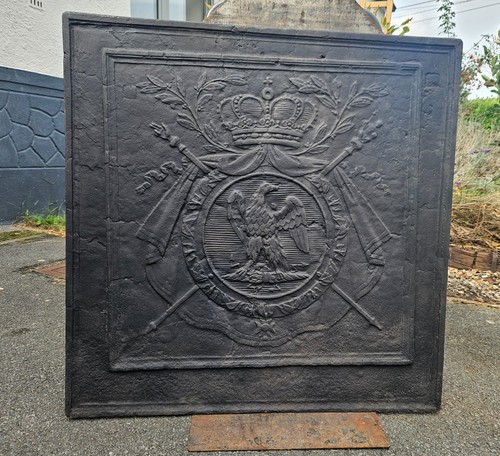 Plaque cheminée 1er empire - cheminée,