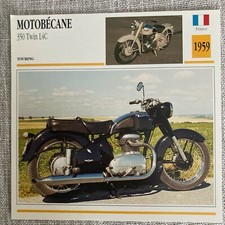 Motobecane 350 Twin L4C Touring 1959 France Edito Service Atlas Motorcycle Card