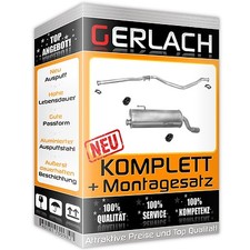 Pot d'échappement pour Peugeot 206 1.4i hayon incliné 2005-2009 *3553