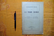 Constitution de la terre arable , Delage , Lagatu , 1904