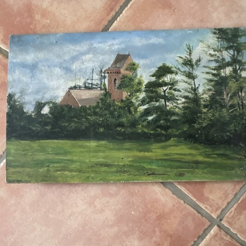 Peinture paysage sur - , bois