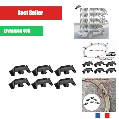 Clip fixation cadre phare - cadre,