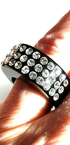 Bague noire luna bianca - bague,
