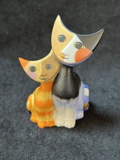 Goebel Rosina Wachtmeister Serafino & Serafina Cat Figurine 3” Ceramic SIGNED