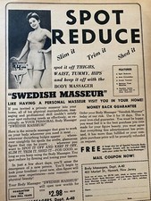 Body Massager Company, Swedish Masseur, Full Page Vintage Print Ad