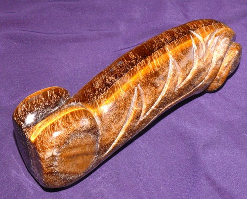 Tiger eye sculpture phallus - sculpture,,