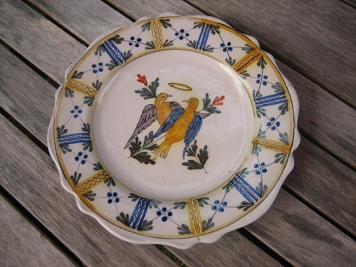Ancienne assiette faience - assiette, en