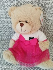 Peluche doudou ours beige jupe