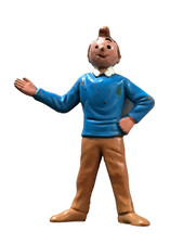 TINTIN figurine ESSO belvision 1973 - PUB hergé comic figure