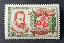 1961 REP FRANCAISE FRANCE JEAN NICOT TOBACCO LEAFS VF MNH
