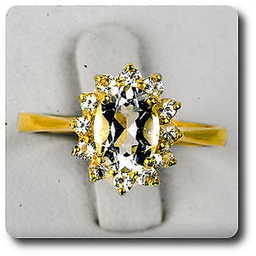 Bague topaze saphir - saphir, blanc