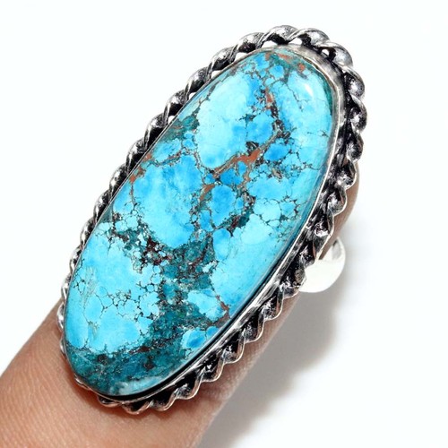 Bague turquoise plaqué argent - bague,