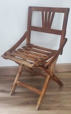 ♥️ Vintage. Chaise d'Artiste Enfant Pliante en Bois. Hauteur 54 cm.Très bon état