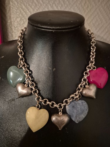 Collier argent massif et - en,