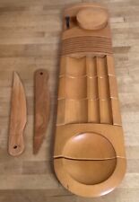 Ensemble De Bureau Bois Circa 1980  Edwood Design Original Vintage Rare