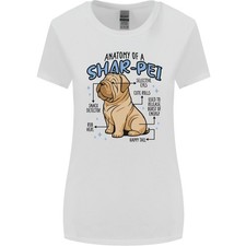 T-Shirt Femme À Coupe Large Avec L'Anatomie D'Un Shar Pei Drôle