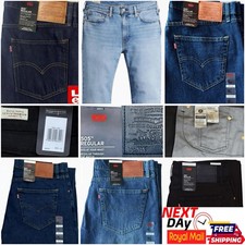 Levis 505 Mens Original Regular Straight Fit Denim Jeans Zip Fly New.