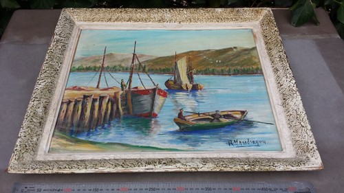 Tableau vintage peinture - , à