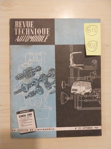 Revue technique simca 1500 - technique,