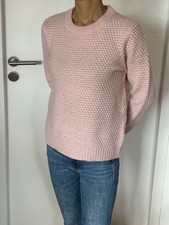 PULL ERIC BOMPARD : 100° CACHEMIRE : POINT FANTAISIE : ROSE