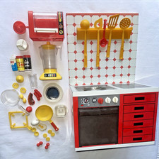 Ancien jouet cuisinière en Tôle & accessoires - Martin Fuchs