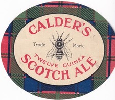 British Beer Label. Calder Scotch Ale Large c 100 mm wide
