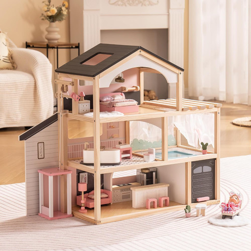 Doll house wooden dollhouse - house,,