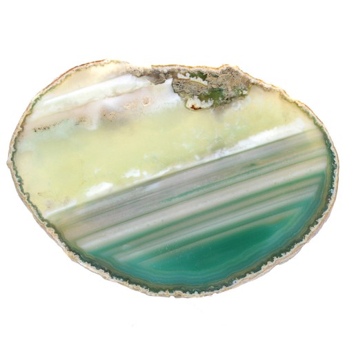 Agate verte tranche - agate,