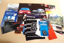 Brochures Nissan Citroen AX BX Peugeot 309 GTi Renault Volvo Mazda 323