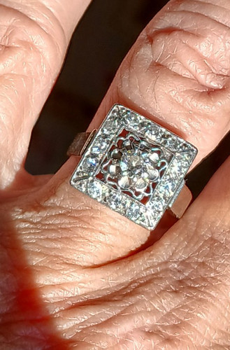 Bague gris et - en,