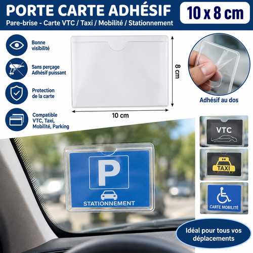 Porte carte pare brise - porte,