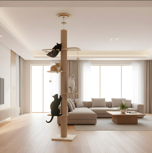 Arbre chat sol plafond - sol,