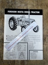 Fordson Dexta Diesel Tractor Salesman Brochure Bi-Fold Black & White 1961