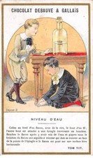 Chromos.AM14633.6x9 cm approx. Chocolate Debauve and Welsh. Water level