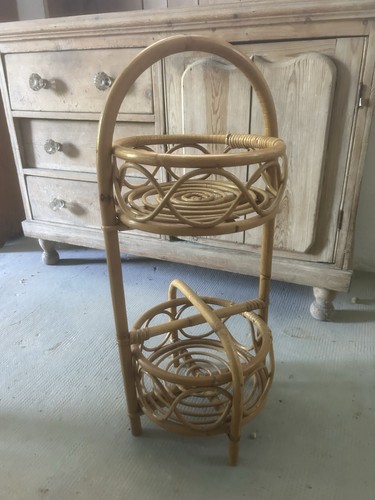 Porte bouteille mini bar rotin - porte,