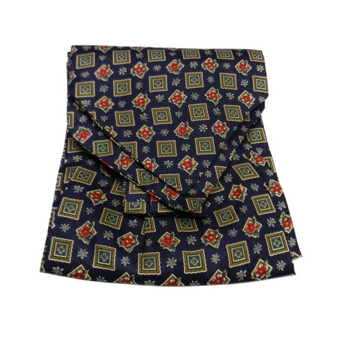 Ascot bleu soie - foulard, col