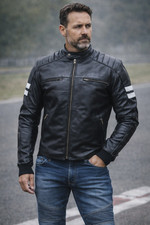 BLOUSON MOTO CUIR HOMME BIKER