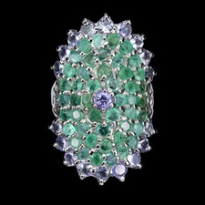 925 Bague en Argent Rond