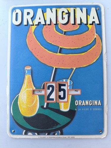 Plaque émaillée orangina - plaque,
