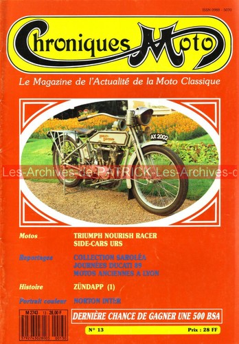 Chroniques moto triumph 750 - 13,